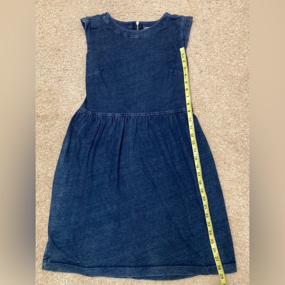 3/$20 Ann Taylor Loft Blue Fit and Flare Mini Dress, Zippered Back Womenβs 2 - Picture 8 of 8